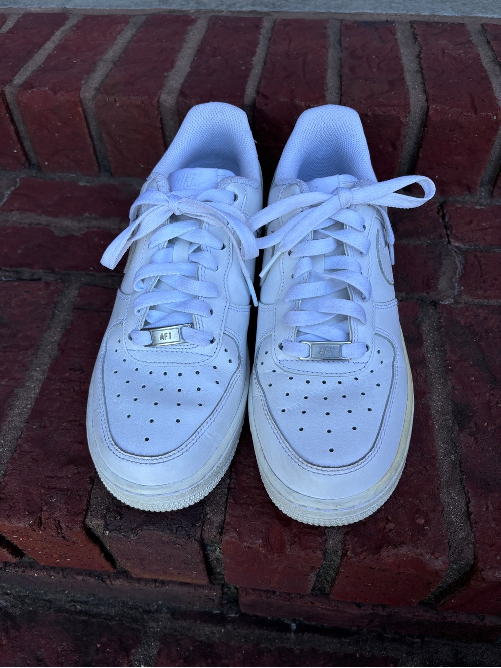 Nike White Low-Top Leather Sneakers